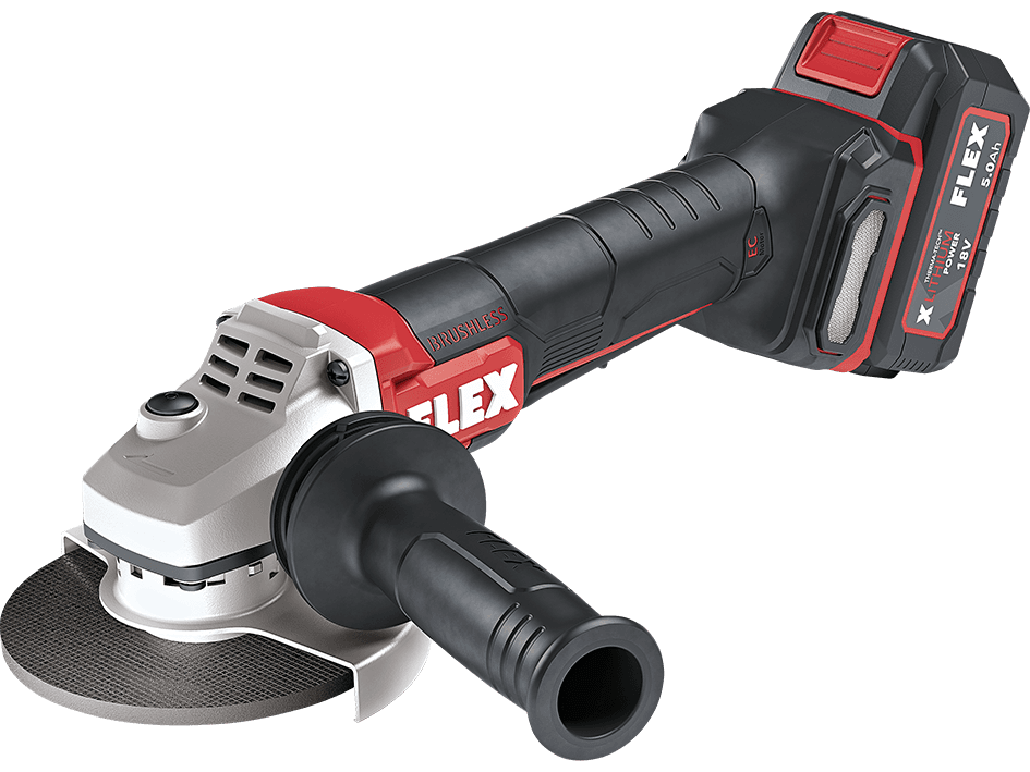 Cordless angle grinder with paddle switch